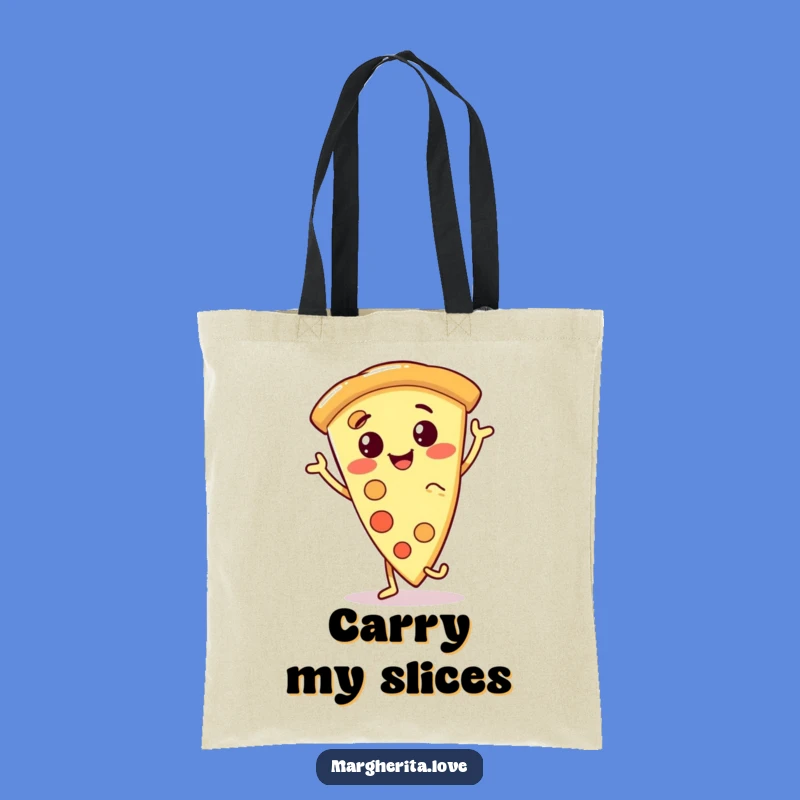 Funny Pizza Slice Dance Tote Bag: Carry Your Laughs with This Stylish Foodie Accessory!