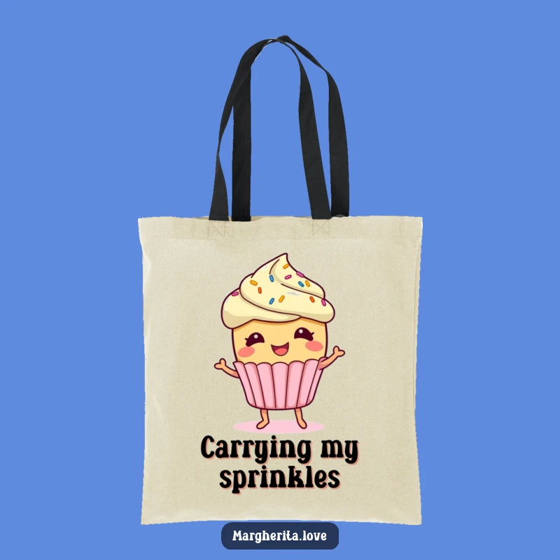Funny Giggling Cupcake Tote Bag: Carry Your Joy With This Sprinkled Accessory