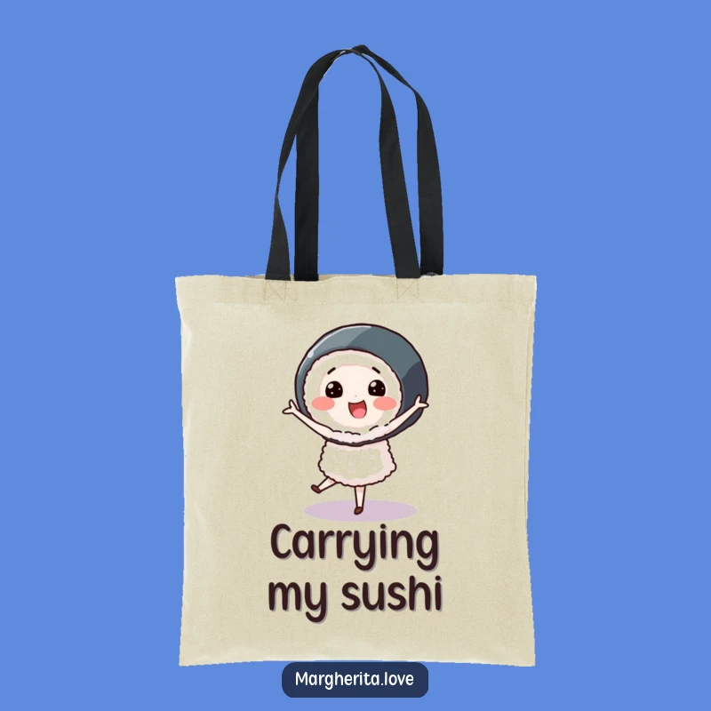 Funny Sushi Pirouette Tote Bag: Carry Your Style & Snacks