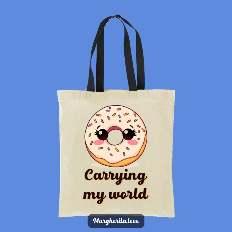 Funny Curious Doughnut Tote Bag, Carry Your Curiosity Everywhere