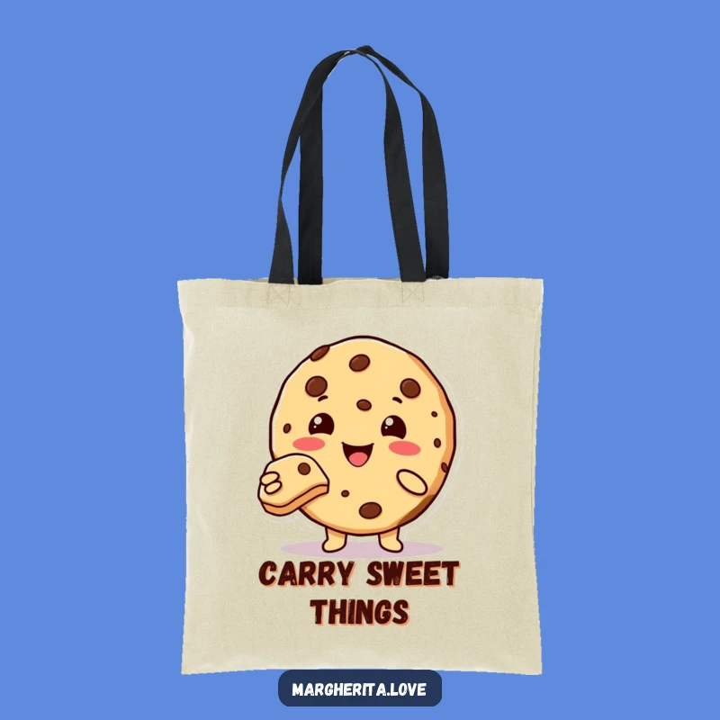 Funny Cookie Character Tote Bag - Carry Happiness Gift