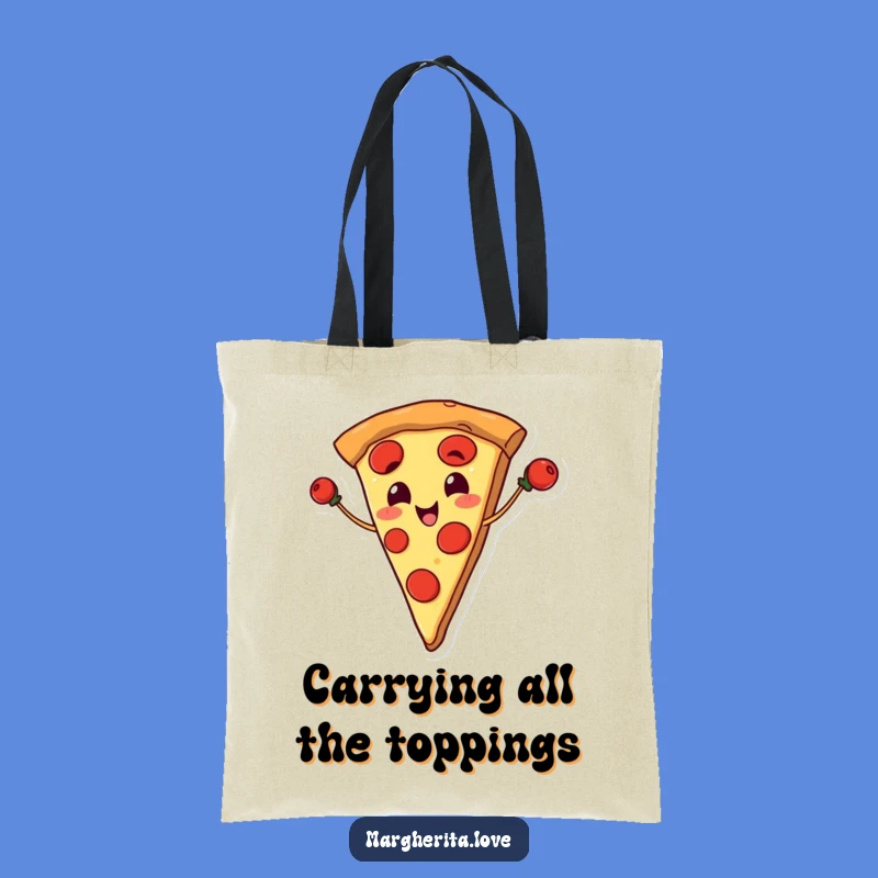 Funny Pizza Juggling Pepperoni Tote Bag - Carry Your Feast!