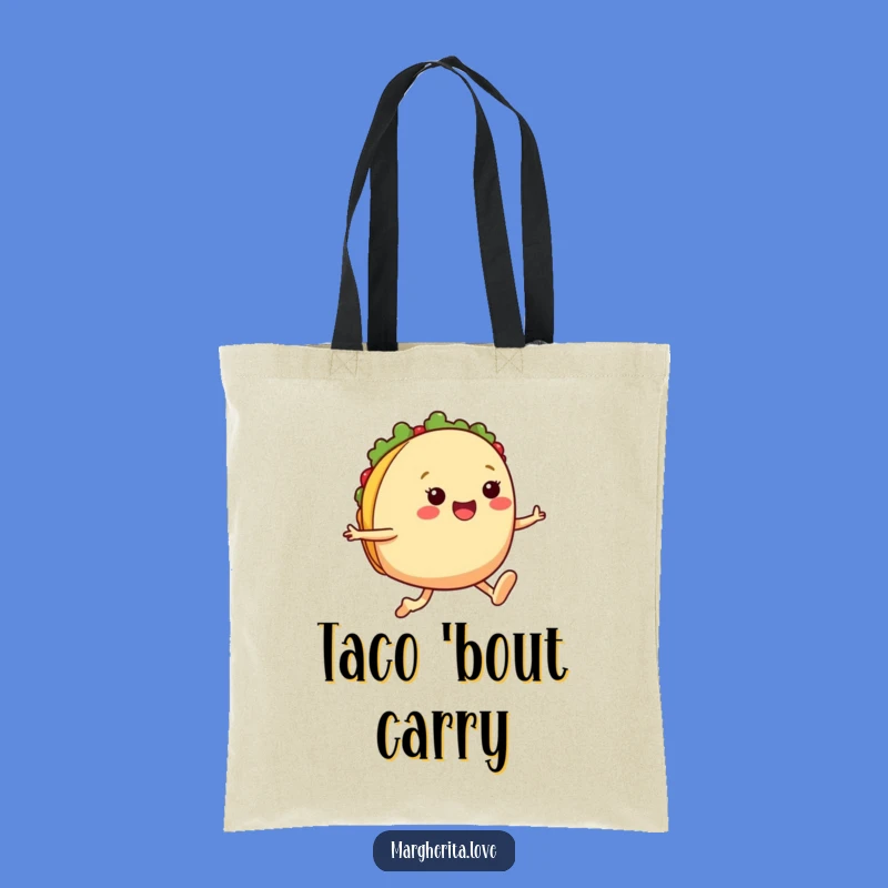 Funny Taco Jump Tote Bag: Carry Your Enthusiasm with This Stylish Foodie Accessory!