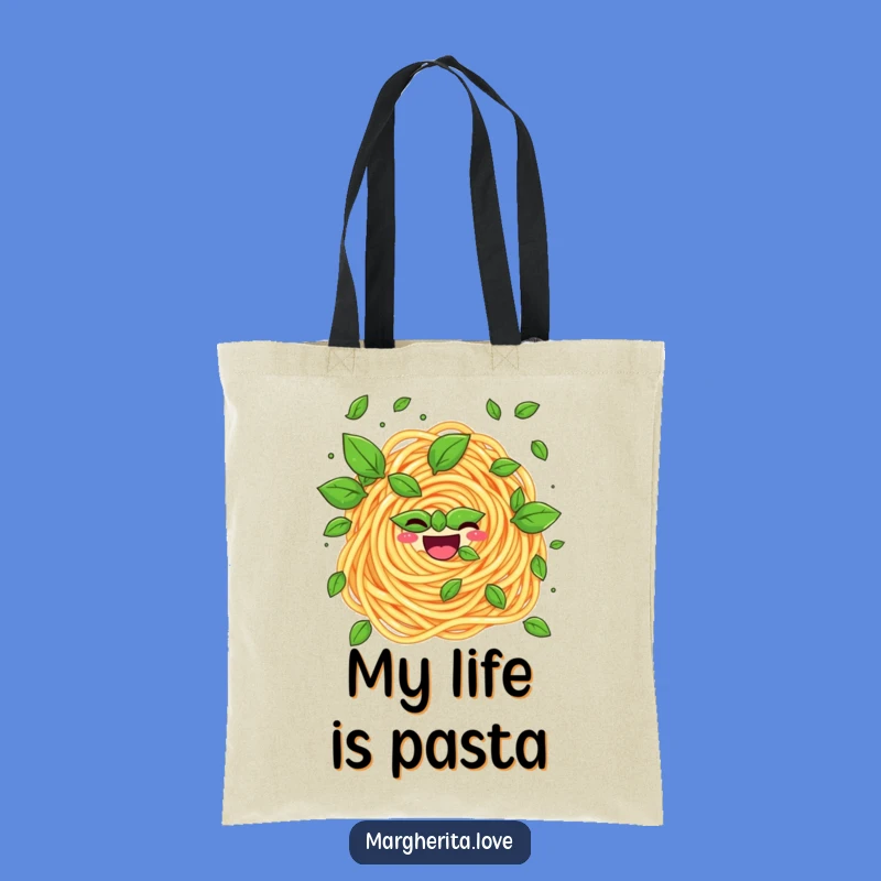 Funny Pasta Swirl Juggling Basil Tote Bag - Stylish & Humorous Accessory